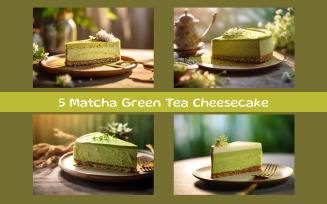 Matcha Green Tea Cheesecake AI image