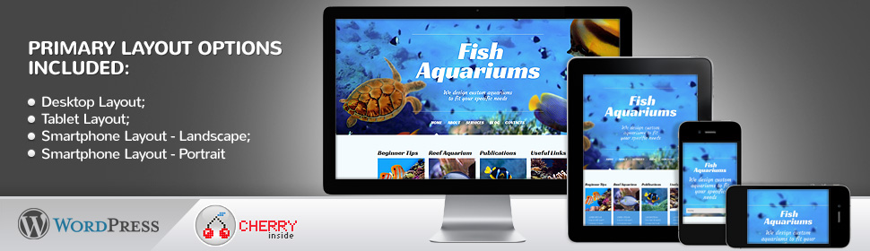 Kit Graphique #50525 Aquarium Aqua Wordpress 3.x - Real Size Screenshot