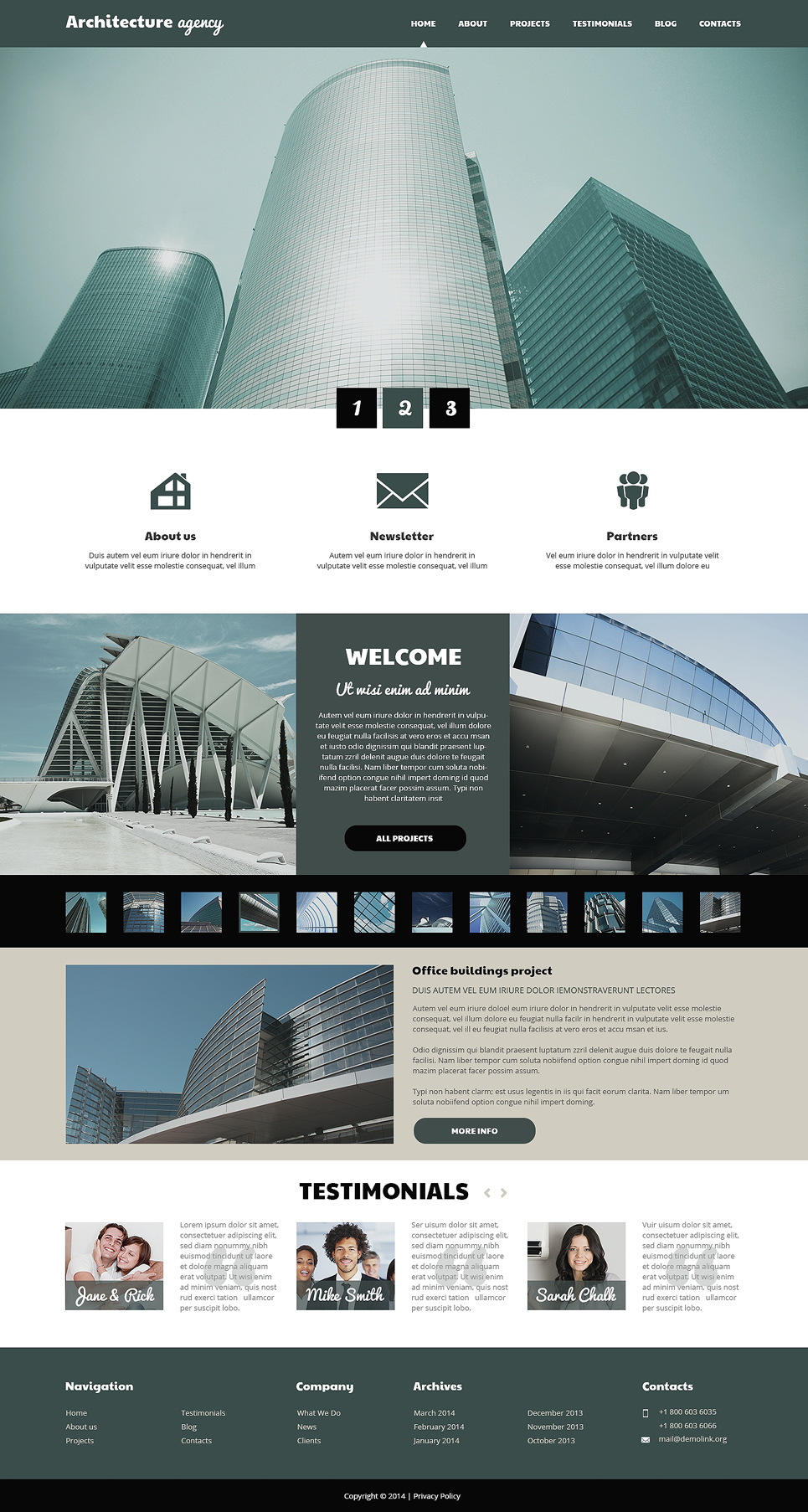 Architecture Business WordPress Theme New Screenshots BIG