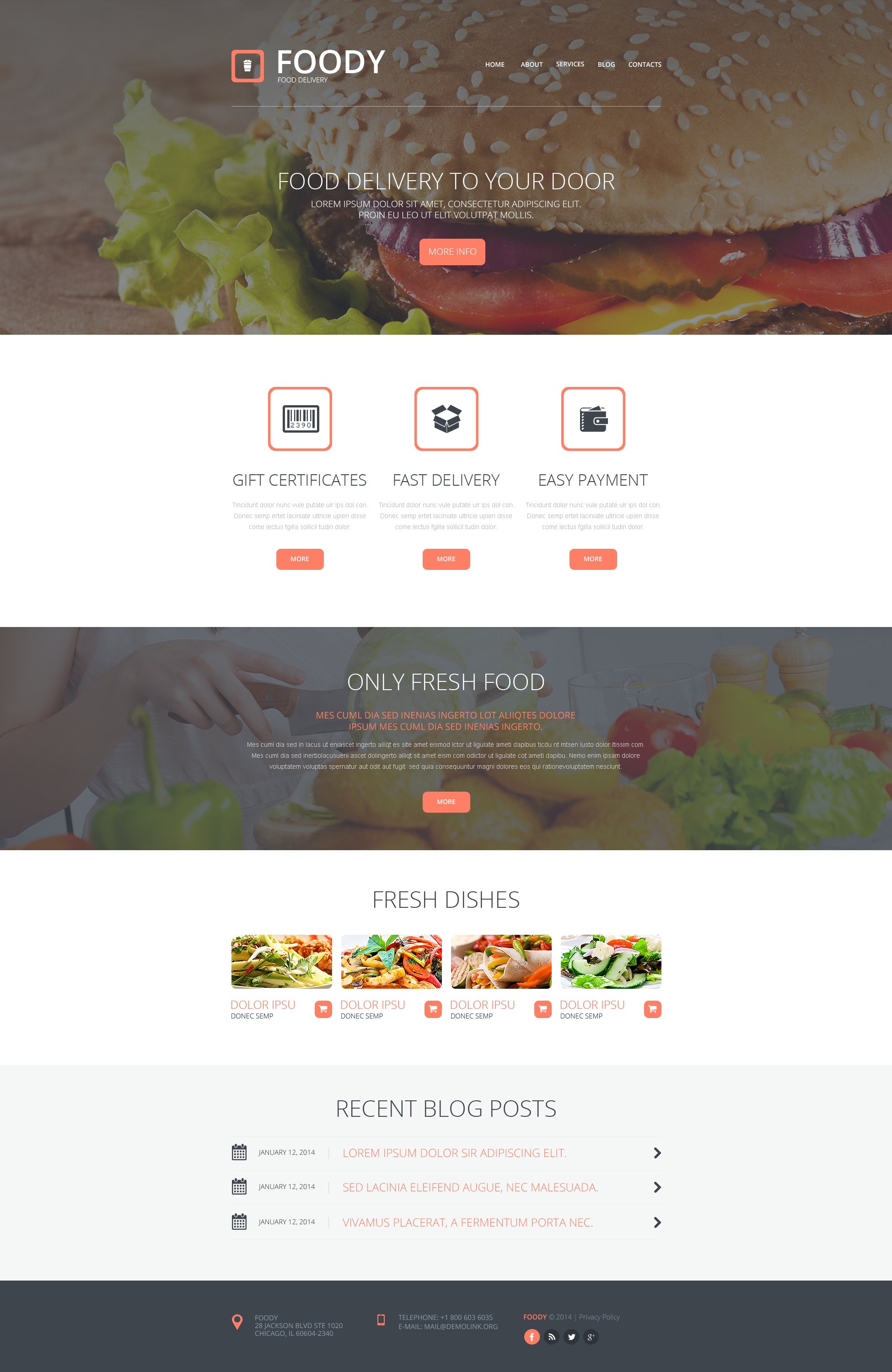 Delivery Services Responsive Website Template #50545