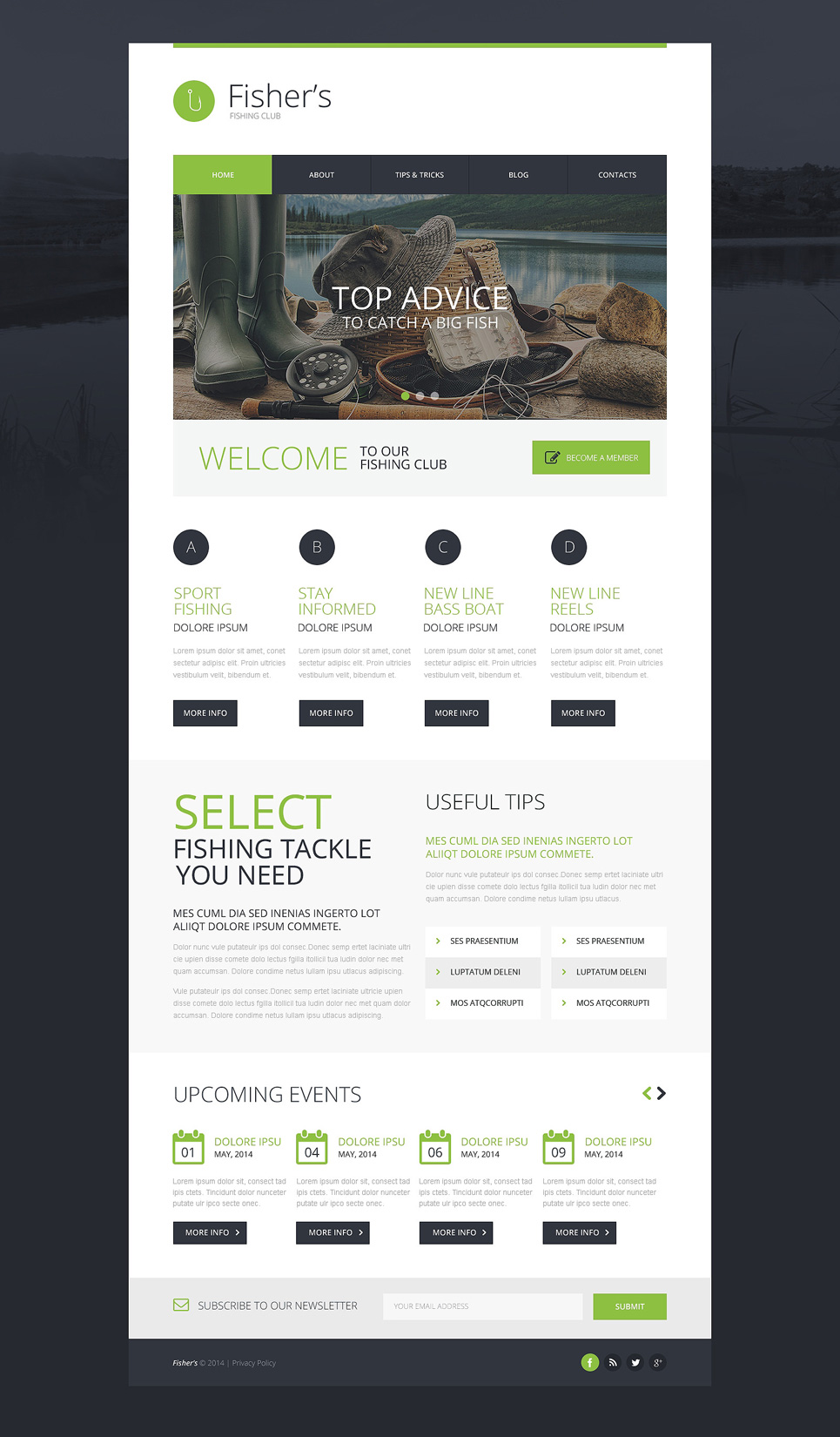 Fishing Responsive Website Template New Screenshots BIG