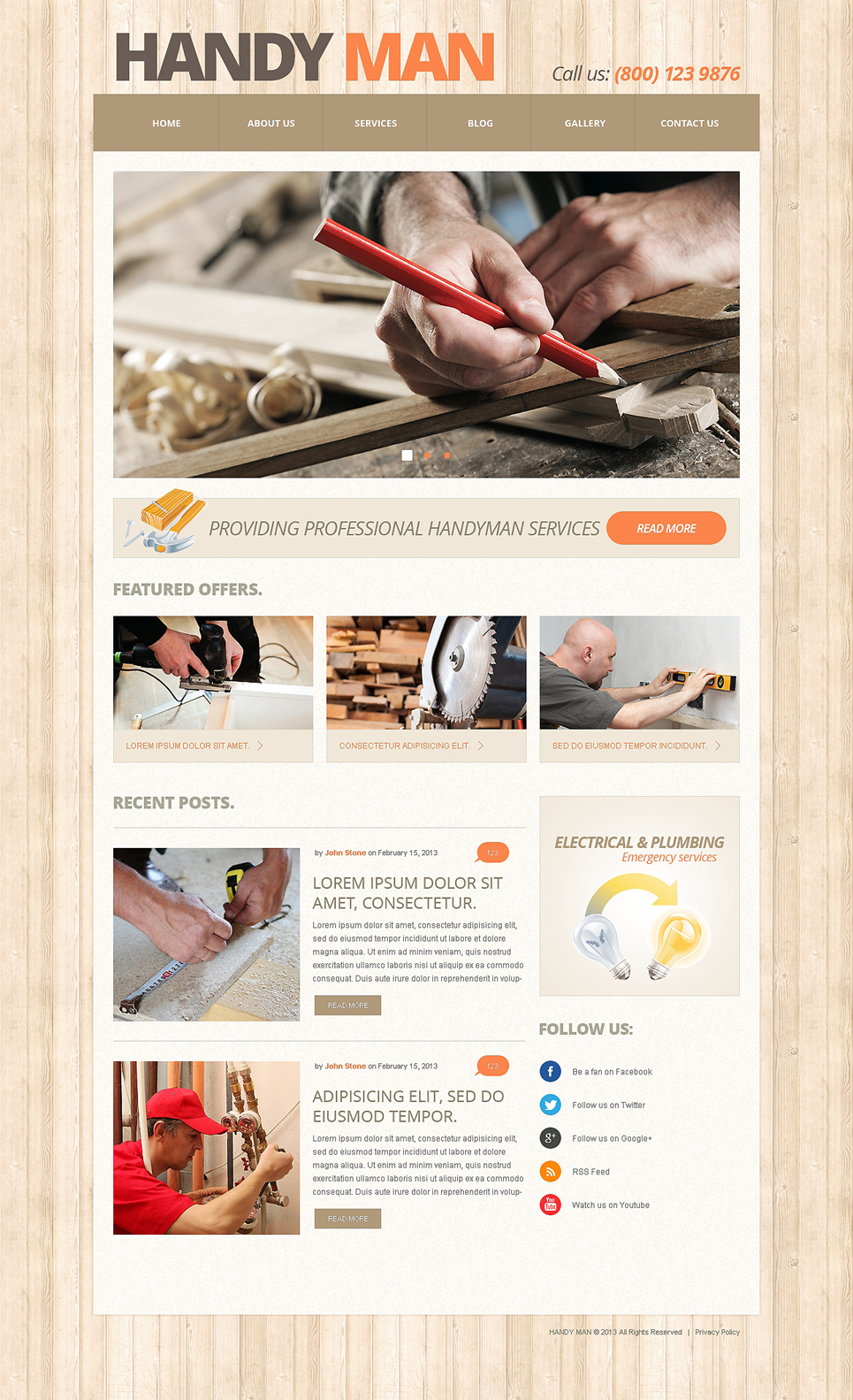 Home Repairs Responsive Joomla Template New Screenshots BIG