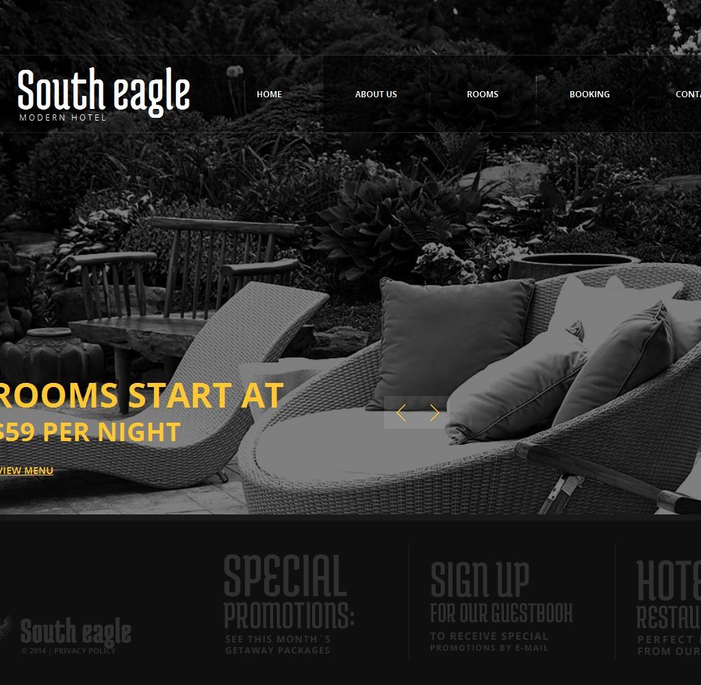 Live Demo For Hotels Moto Cms Html Template 50565