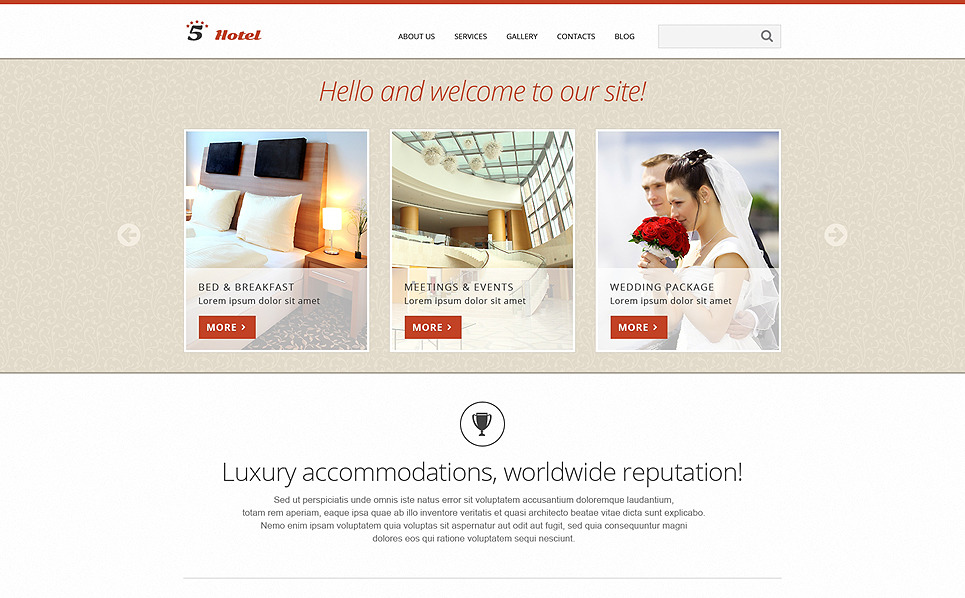 Hotels Responsive Joomla Template 50591