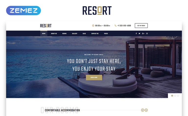 Hotels Bootstrap Website Template Big Screenshot Hotels Responsive Website Template New Screenshots BIG