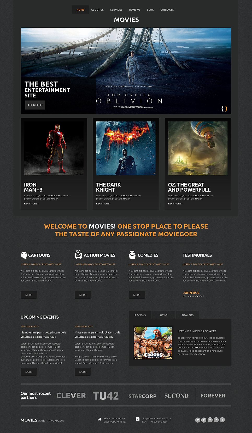 Movie Responsive WordPress Theme New Screenshots BIG