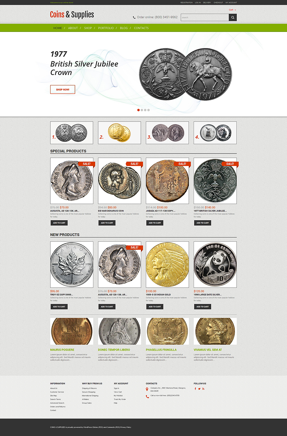 Rarity Coins WooCommerce Theme New Screenshots BIG