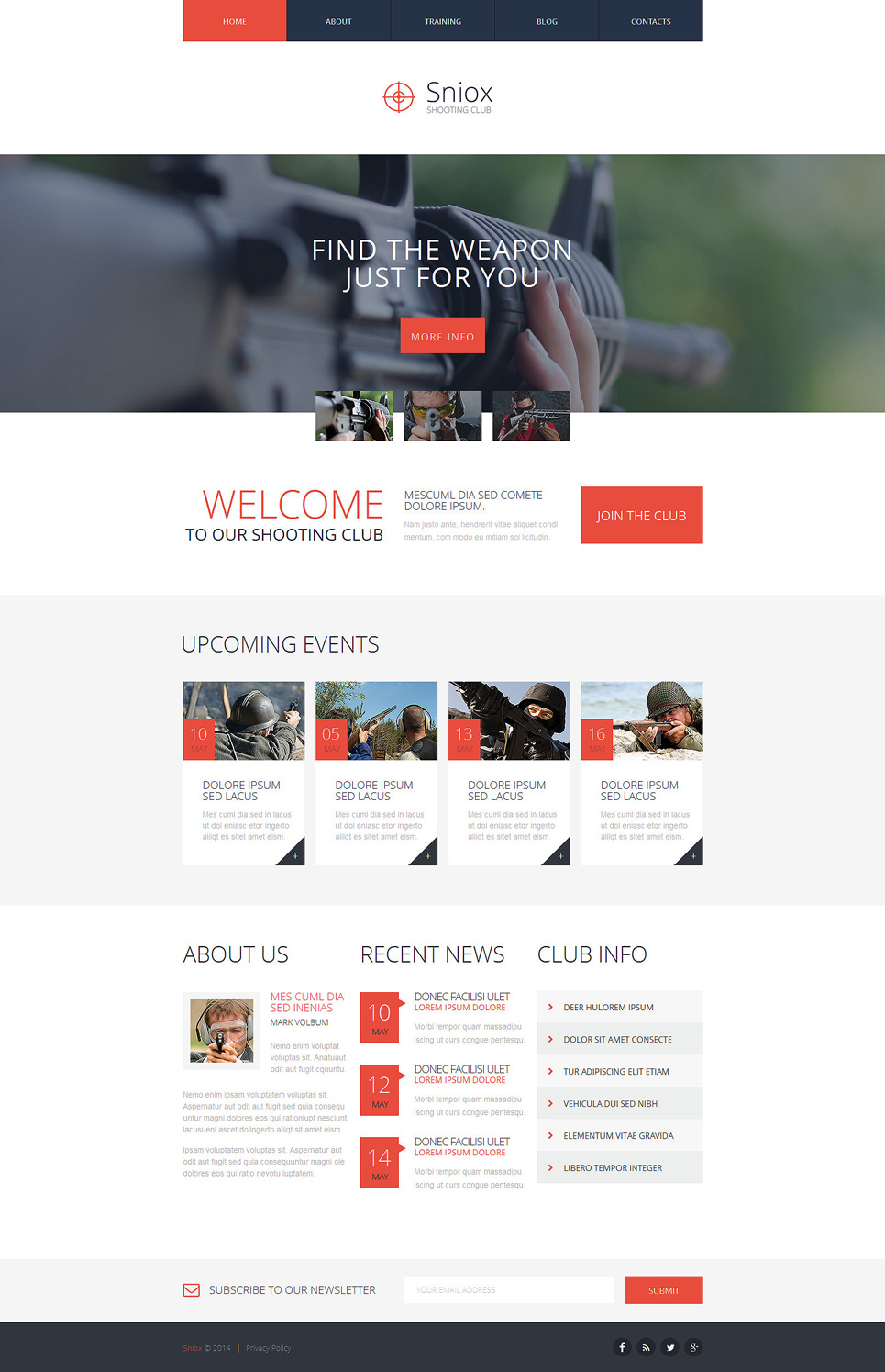 Shooting Responsive Website Template New Screenshots BIG