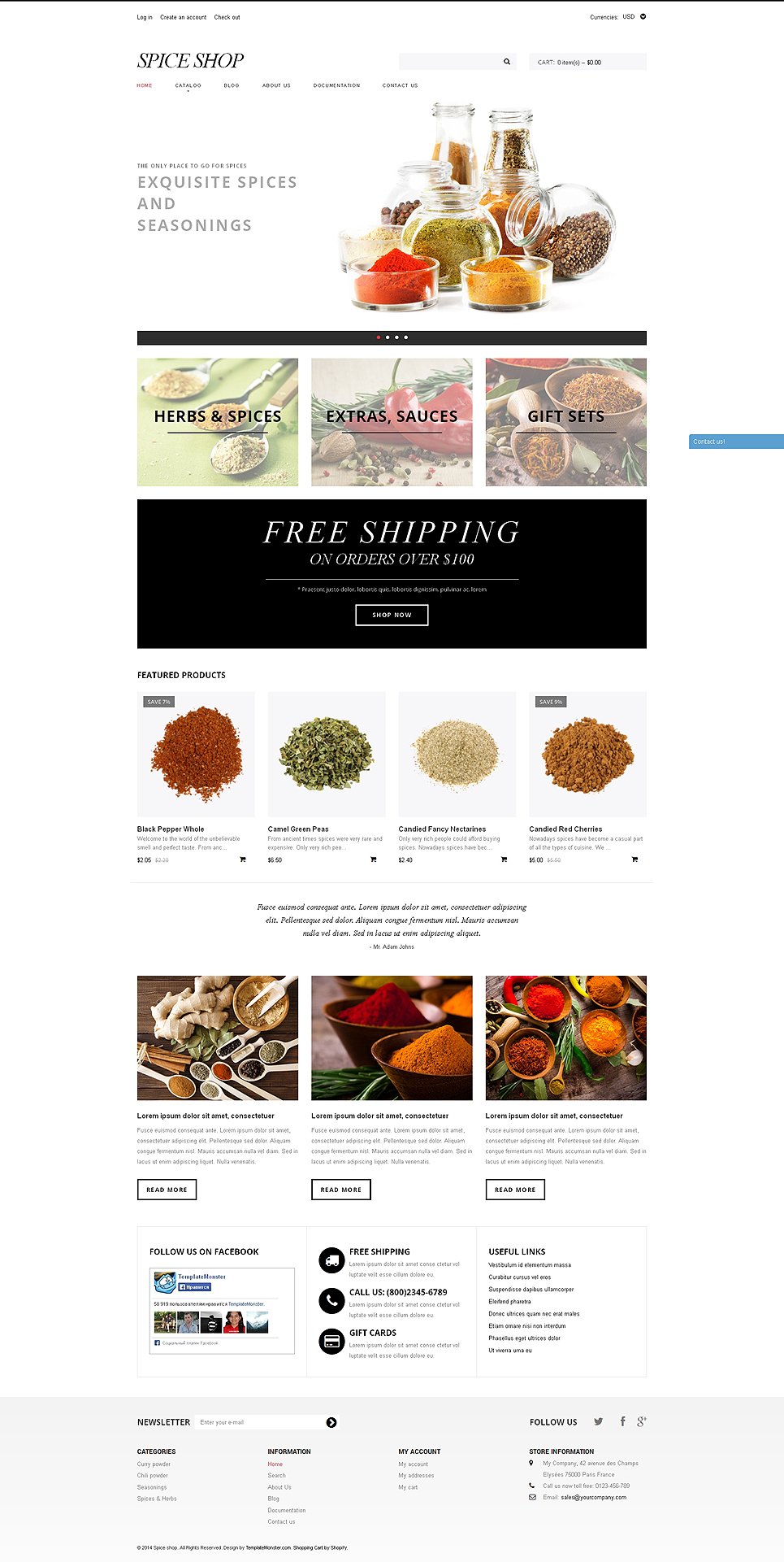 Spice Shop Responsive Shopify Theme New Screenshots BIG