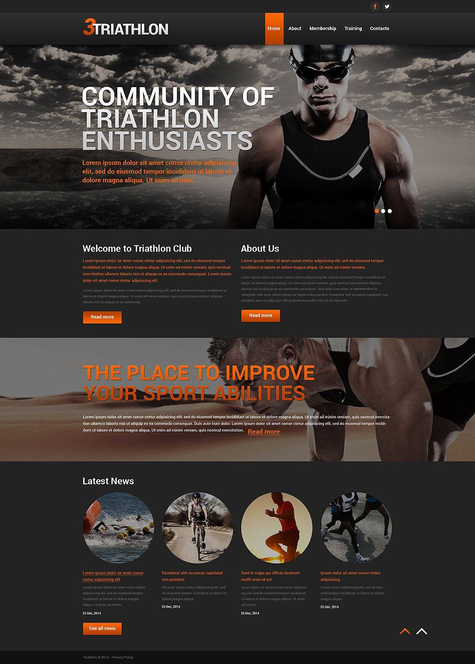 website template sport responsive templates demo