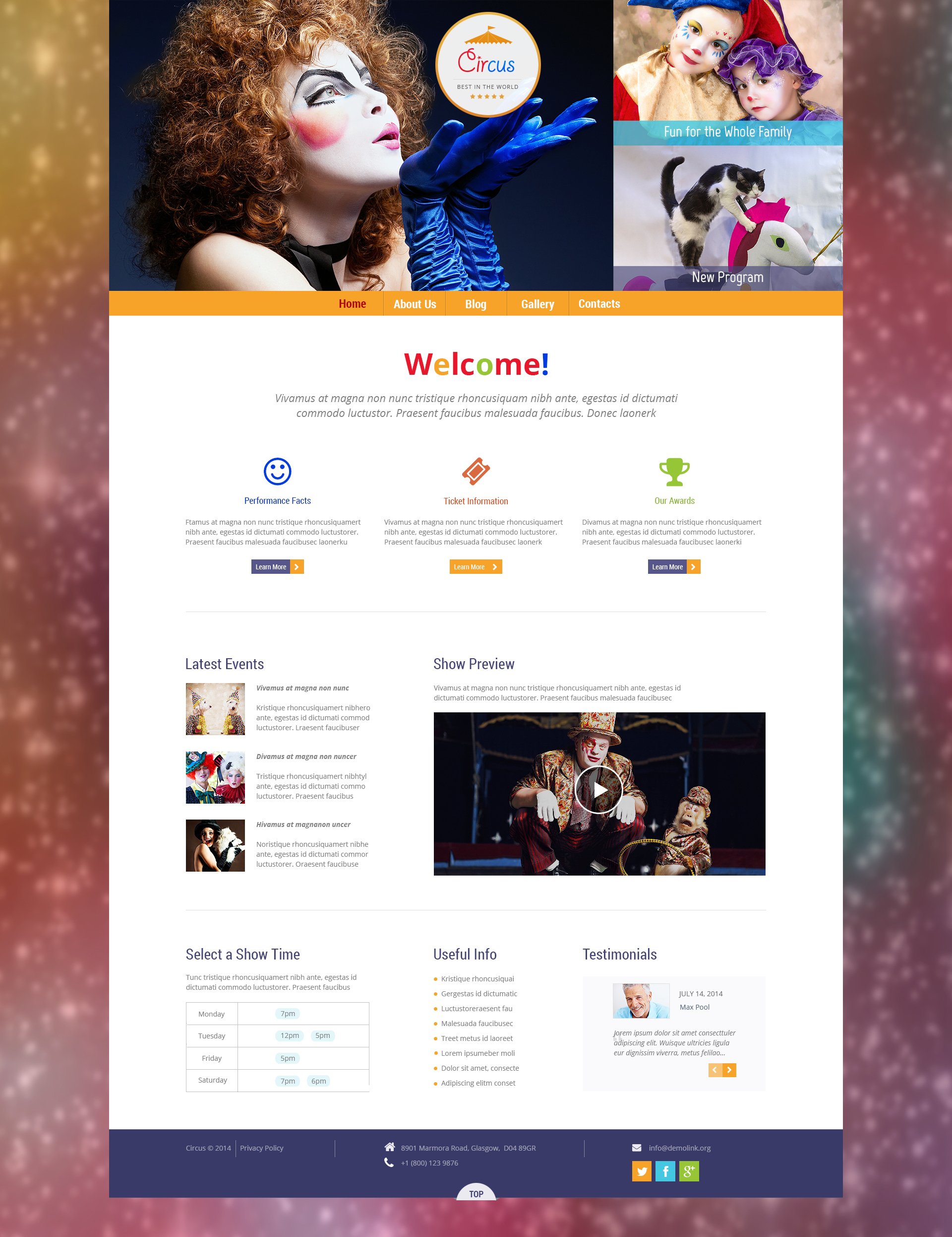 Tema De WordPress "Circus Wonders" #50531