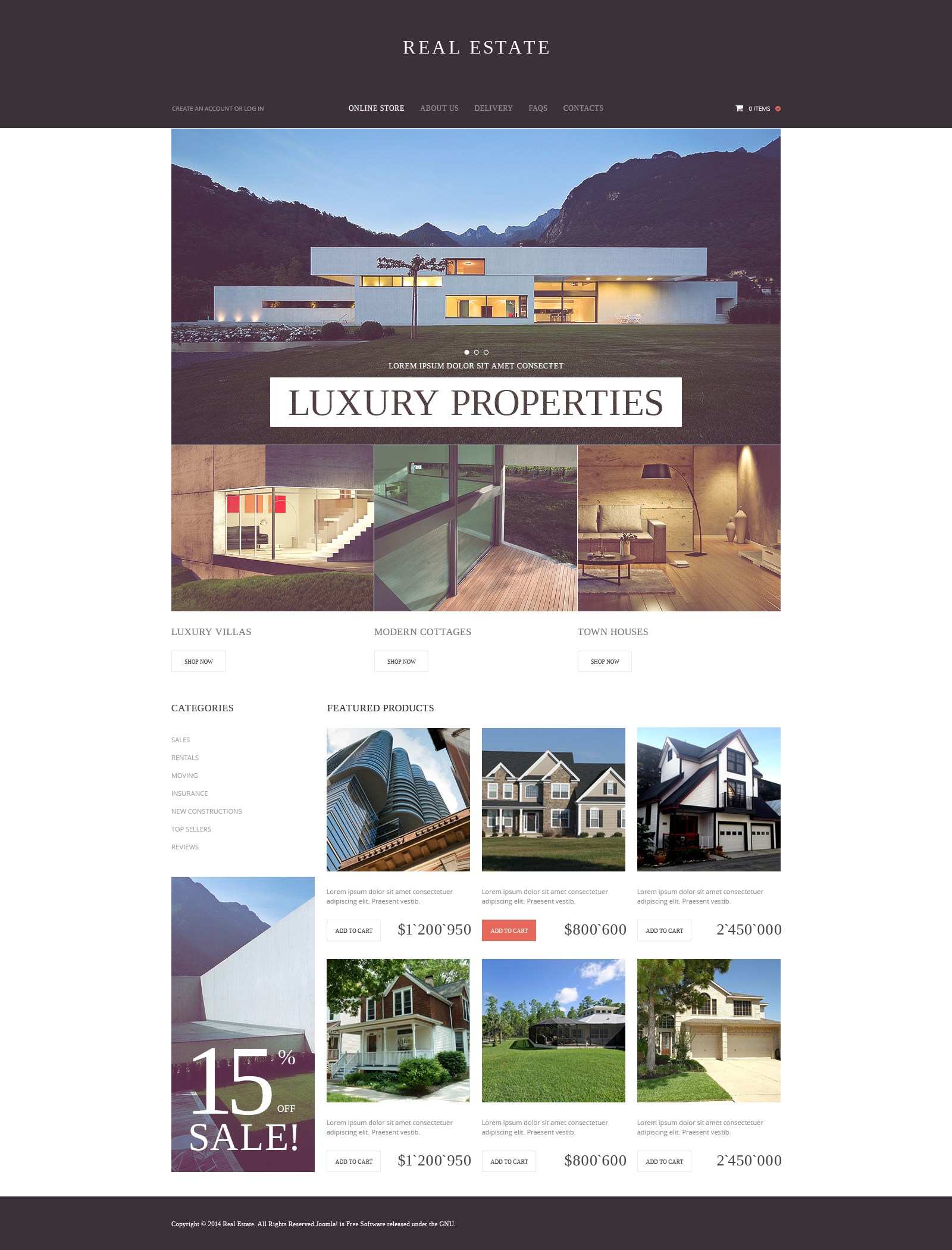 VirtueMart Template over Makelaarskantoor №50537 - screenshot