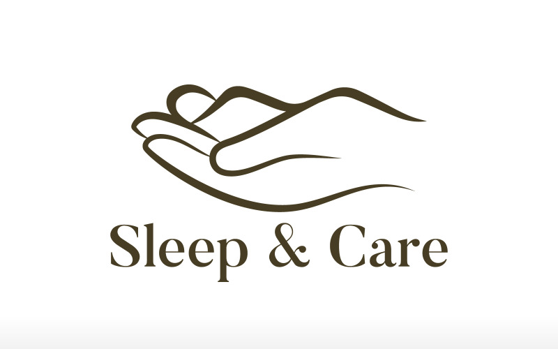 Human Body Sleep In Hand Comfort Care Logo Design Logo Template