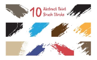 10 Abstract Paint Brush Stroke Background