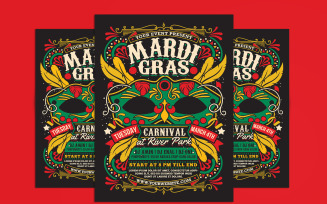Mardi Gras Flyer Poster Template