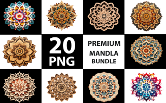 Premium mandala png bundle