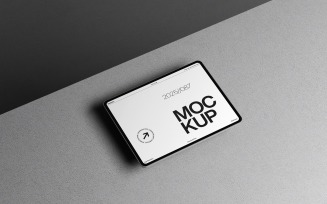 Realistic Tablet Mockup on Clean Minimal Surface