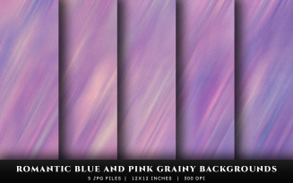 Romantic Blue and Pink Grainy Texture Backgrounds
