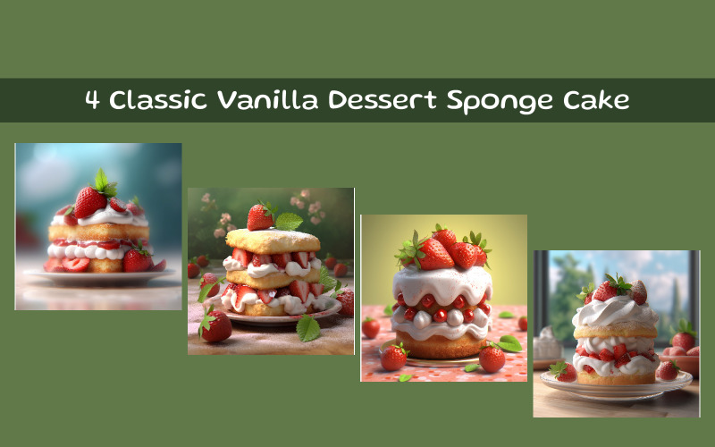 Classic Vanilla Dessert Sponge Cake Background