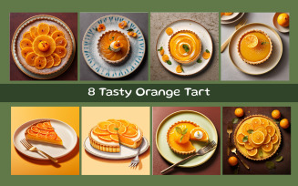Tasty Orange Tart AI image