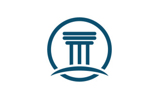 Column justice law Icon Vector illustration design template v.10