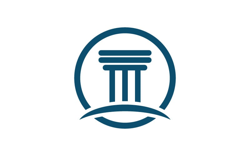 Column justice law Icon Vector illustration design template v.10 Logo Template