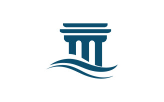Column justice law Icon Vector illustration design template v.11