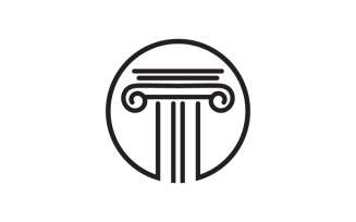 Column justice law Icon Vector illustration design template v.12