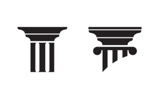 Column justice law Icon Vector illustration design template v.1