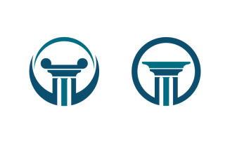 Column justice law Icon Vector illustration design template v.2
