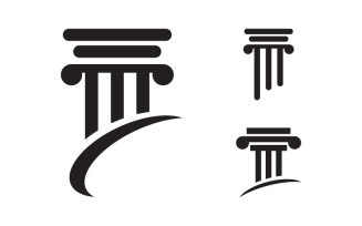 Column justice law Icon Vector illustration design template v.3