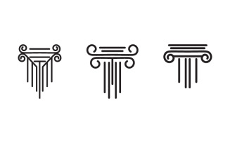 Column justice law Icon Vector illustration design template v.4