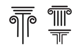 Column justice law Icon Vector illustration design template v.5