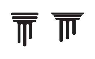 Column justice law Icon Vector illustration design template v.7