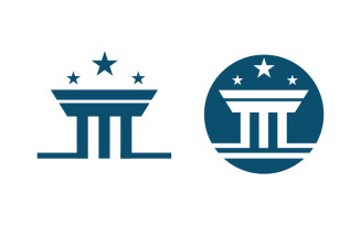Column justice law Icon Vector illustration design template v.8
