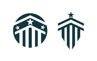 Column justice law Icon Vector illustration design template v.9