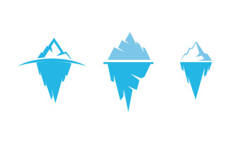 Ice Berg Icon Logo Vector illustration design template v.1