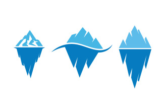 Ice Berg Icon Logo Vector illustration design template v.2