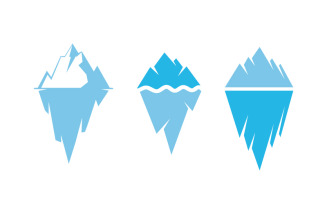Ice Berg Icon Logo Vector illustration design template v.4