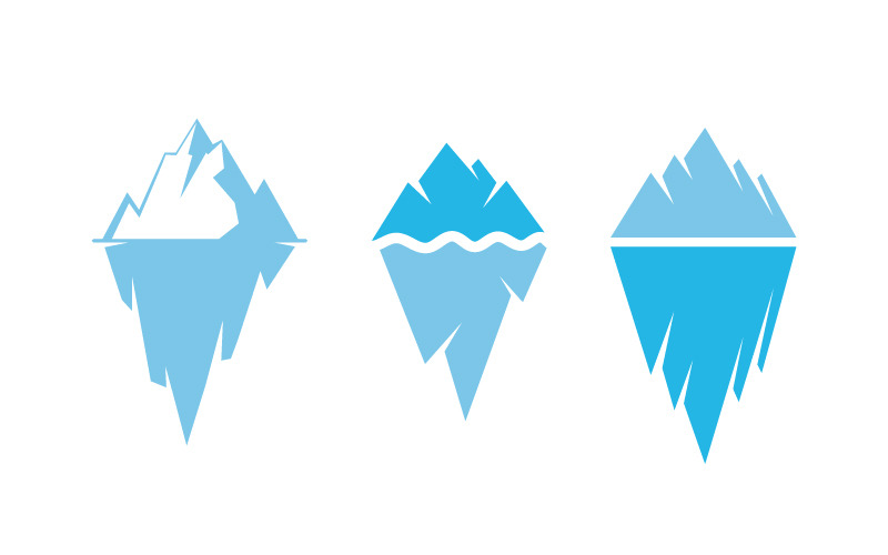 Ice Berg Icon Logo Vector illustration design template v.4 Logo Template