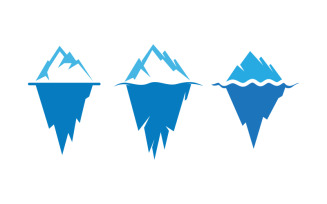 Ice Berg Icon Logo Vector illustration design template v.5