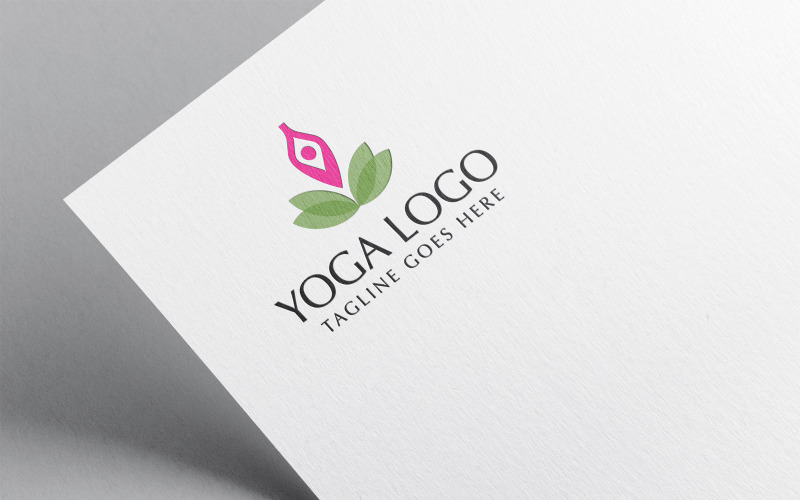 Modern Yoga Lotus Logo Template