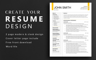 Professional Resume Template in Microsoft word