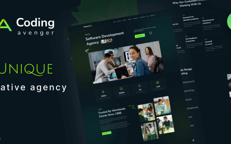 Software Development Agency Landing Page Template