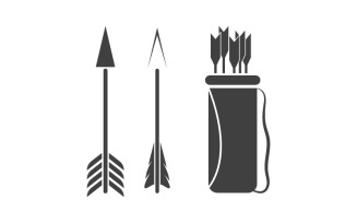 Archery Sport Logo icon illustration design template v.1