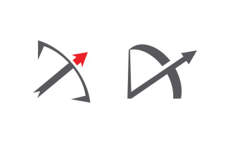 Archery Sport Logo icon illustration design template v.2