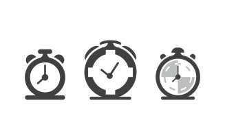 Clock vector flat illustration design template v.4