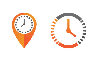 Clock vector flat illustration design template v.5