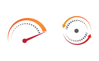 Clock vector flat illustration design template v.7