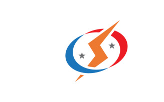 Lightning energy vector icon illustration design Template v.1